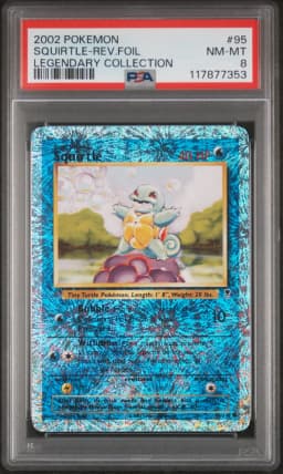 2002 #95 Squirtle-Reverse Foil PSA 8 Legendary Collection