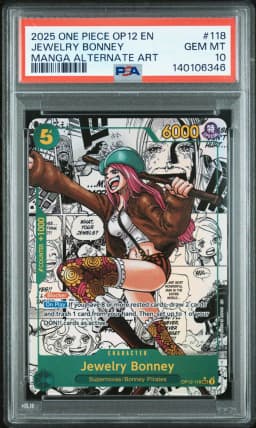 2025 #118 Jewelry Bonney Manga Alternate Art PSA 10 OP12-Legacy of the Master One Piece