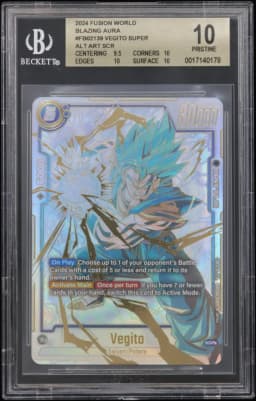 2024 #FB02139 Vegito SUPER ALT ART SCR BGS 10 Dragon Ball Super Fusion World Blazing Aura
