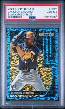 2024 #BG25 Jackson Chourio PSA 10 Topps Update Topps Black Gold