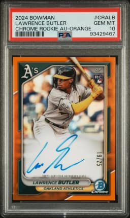 2024 #CRALB Lawrence Butler PSA 10 Bowman Chrome Rookie Autographs