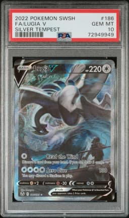 2022 #186 Full Art/Lugia V PSA 10 Sword & Shield Silver Tempest
