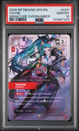 2026 #223* Vayne - Hunter PSA 10 Riftbound: League of Legends Sfd-Spiritforged