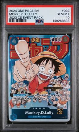 2024 #033 Monkey D. Luffy PSA 10 One Piece Championship 2023 Event Pack