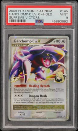 2009 #145 Garchomp C LV.X-Holo PSA 9 Platinum Supreme Victors
