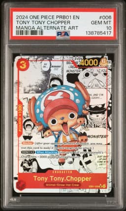 2024 #006 Tony Tony Chopper PSA 10 One Piece PRB01-Premium Booster -One Piece Card the Best-