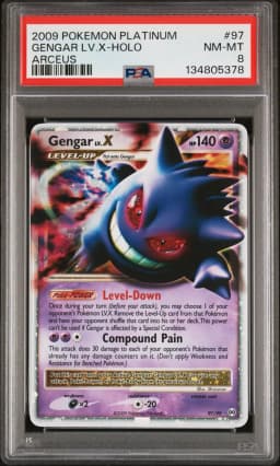 2009 #97 Gengar LV.X-Holo PSA 8 Platinum Arceus