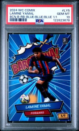 2024 #LY5 Lamine Yamal PSA 10 Wild Card Lamine Yamal Comix