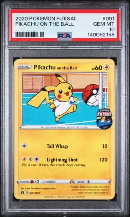 2020 #001 Pikachu on the Ball PSA 10 Futsal