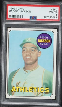 1969 #260 Reggie Jackson PSA 4 Topps Baseball