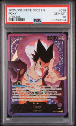 2025 #059 Foxy PSA 10 One Piece EB02-Extra Booster -Anime 25th Collection-