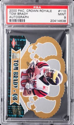2000 #110 Tom Brady PSA 9 Pacific Crown Royale Football