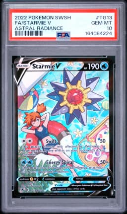 2022 #TG13 Full Art/Starmie V PSA 10 Sword & Shield Astral Radiance