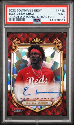 2022 #PRED Elly de La Cruz PSA 9 Bowman's Best Prospective Royalty Autographs