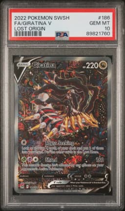 2022 #186 Full Art/Giratina V PSA 10 Sword & Shield Lost Origin