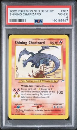 2002 #107 Shining Charizard PSA 4 Neo Destiny