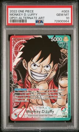 2022 #003 Monkey D. Luffy PSA 10 One Piece OP01-Romance Dawn