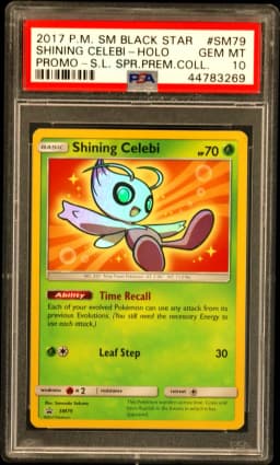 2017 #SM79 Shining Celebi-Holo PSA 10 SM Black Star Promo