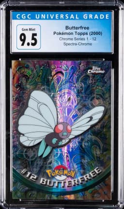 2000 #12 Butterfree CGC 10 Topps Chrome T.V. Pokemon