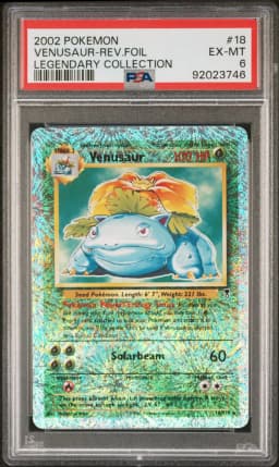 2002 #18 Venusaur-Reverse Foil PSA 6 Legendary Collection