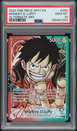 2022 #003 Monkey D. Luffy PSA 10 One Piece OP01-Romance Dawn