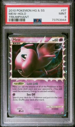 2010 #97 Mew-Holo PSA 9 Heartgold & Soulsilver Triumphant