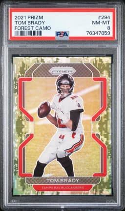 2021 #294 Tom Brady PSA 8 Panini Prizm