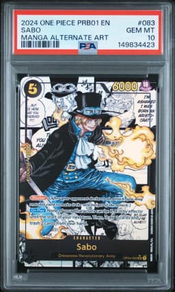 2024 #083 Sabo PSA 10 One Piece PRB01-Premium Booster -One Piece Card the Best-