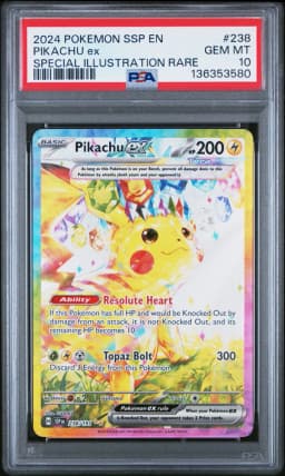 2024 #238 Pikachu EX PSA 10 Ssp EN-Surging Sparks