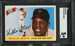1955 #194 Willie Mays SGC 5 Topps Baseball