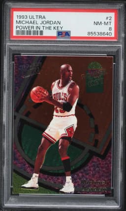 1993 #2 Michael Jordan PSA 8 Ultra Power in the Key Basketball