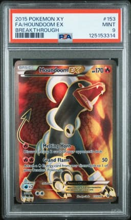 2015 #153 Full Art/Houndoom EX PSA 9 XY Breakthrough