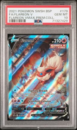 2021 #179 Full Art/Flareon V PSA 10 Swsh Black Star Promo