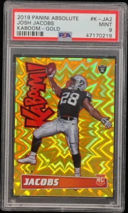 2019 #K-JA2 Josh Jacobs PSA 9 Panini Absolute Kaboom!