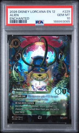 2026 #229 Alien - True Believer PSA 10 Disney Lorcana EN 12-Wilds Unknown