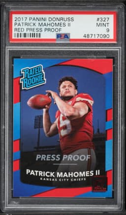 2017 #327 Patrick Mahomes II PSA 9 Panini Donruss Football