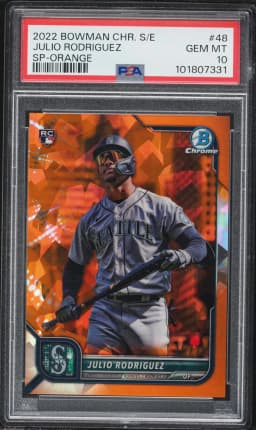 2022 #48 Julio Rodriguez PSA 10 Bowman Chrome Sapphire Edition Baseball