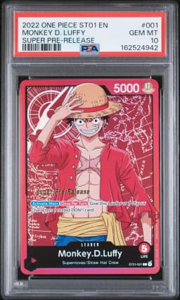 2022 #001 Monkey D. Luffy PSA 10 One Piece Starter Deck ST01-Straw Hat Crew