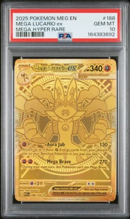 2025 #188 Mega Lucario EX PSA 10 Meg EN-Mega Evolution