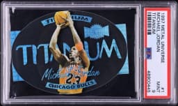 1997 Metal Universe Titanium Die-Cut Michael Jordan #1 PSA 9 MINT