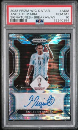 2022 #ADM Angel DI Maria PSA 10 Panini Prizm World Cup Qatar Signatures