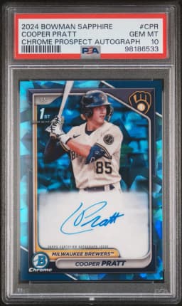 2024 #CPR Cooper Pratt PSA 10 Bowman Sapphire Edition Chrome Prospects Sapphire Autographs