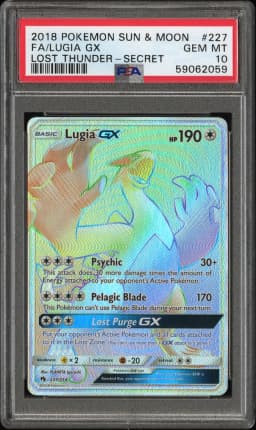 2018 #227 Full Art/Lugia GX PSA 10 Sun & Moon Lost Thunder
