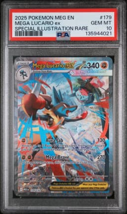 2025 #179 Mega Lucario EX PSA 10 Meg EN-Mega Evolution