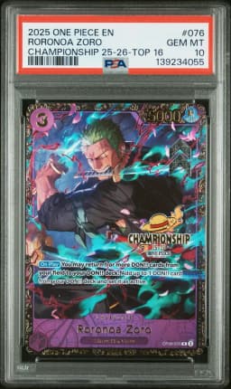 2025 #076 Roronoa Zoro PSA 10 One Piece Promos