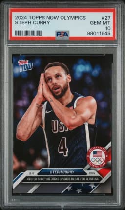 2024 #27 Steph Curry PSA 10 Topps Now Olympic Games