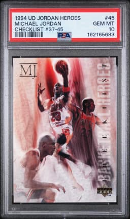 1994 #45 Michael Jordan PSA 10 Upper Deck Jordan Heroes