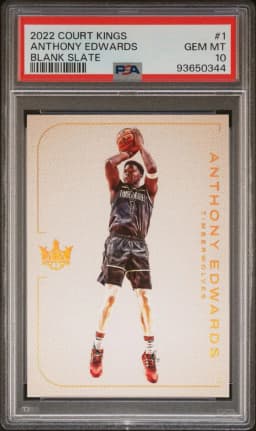2022 #1 Anthony Edwards PSA 10 Panini Court Kings Blank Slate