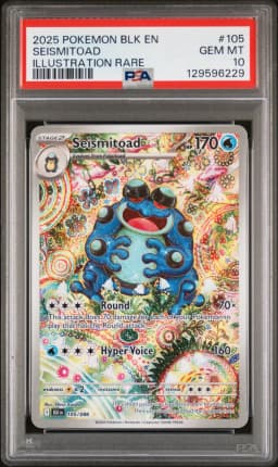 2025 #105 Seismitoad PSA 10 Blk EN-Black Bolt