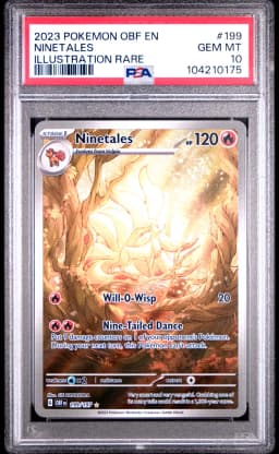 2023 #199 Ninetales PSA 10 Obf EN-Obsidian Flames